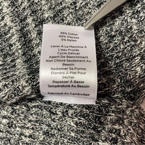 Talbots Cardigan Sweater Cotton Black White Gray Women’s Size XS Extra Small - Picture 6 of 13